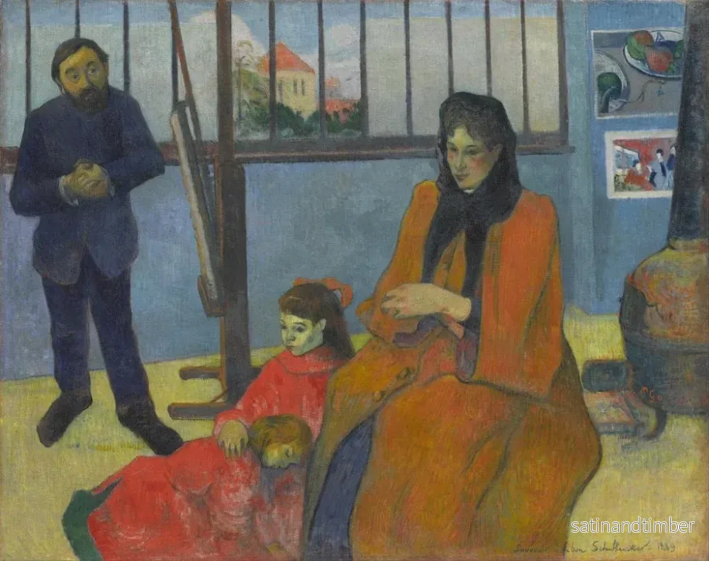 Reproduktion av målningen L'atelier de Schuffenecker - Paul Gauguin - Bild 2