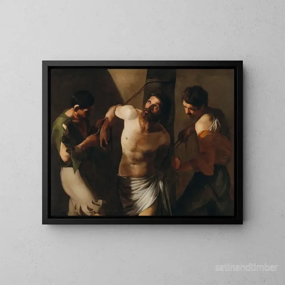 Reproduktion av målningen Le Martyre de saint Barthélemy – Bartolomeo Manfredi Reproduktion av målningen Le Martyre de saint Barthélemy – Bartolomeo Manfredi