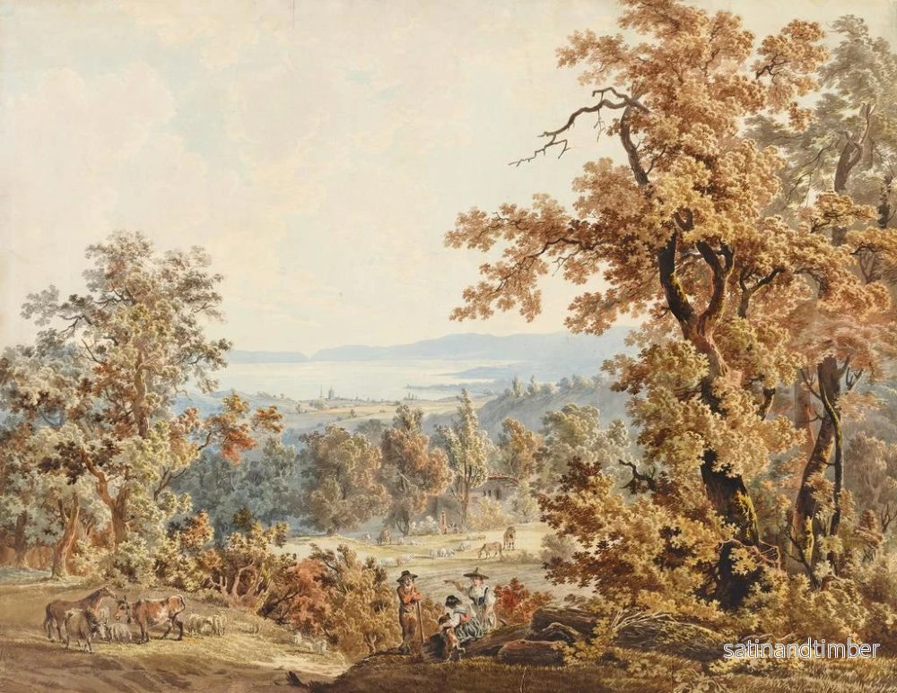 Reproduktion av målningen Scen med herde i närheten av Lausanne - Johann Karl Müllner - Bild 2