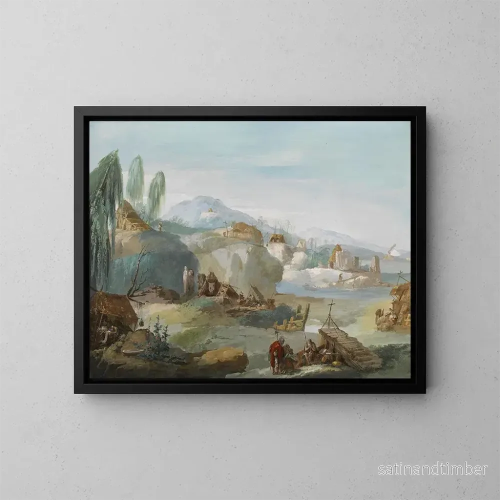 Reproduktion av målningen La Thébaïde - Giuseppe Bernardino Bison