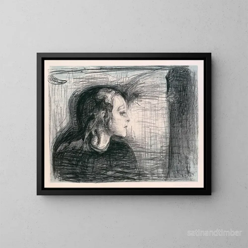 Reproduktion av målningen L'Enfant malade I - Edvard Munch