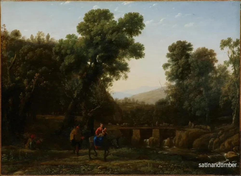 Reproduktion av målningen La Fuite en Égypte - Claude Lorrain - Bild 2