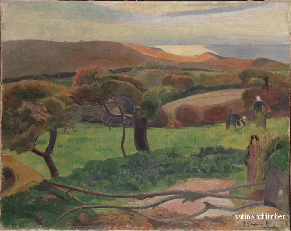Konsttryck Fält vid havet (1889) av Paul Gauguin - Bild 2
