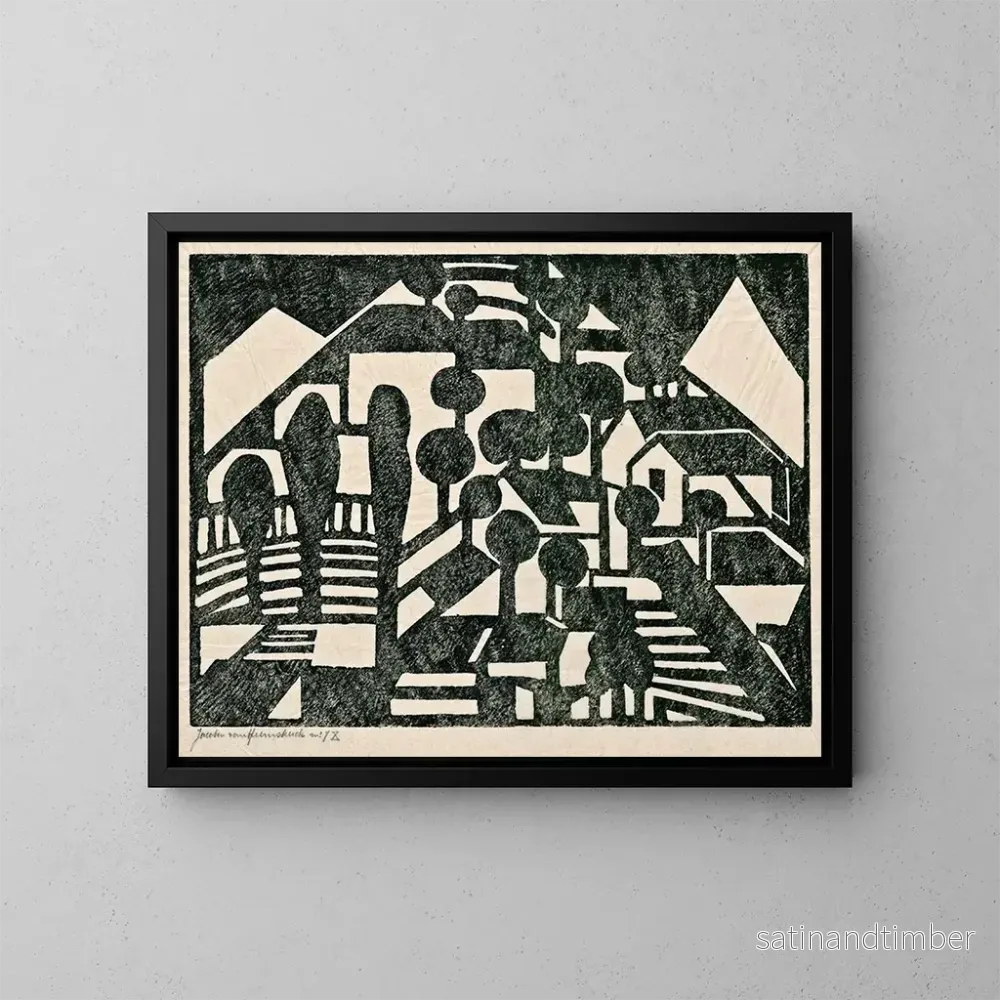 Reproduktion av målningen Composition X nr 1 - Jacoba van Heemskerck