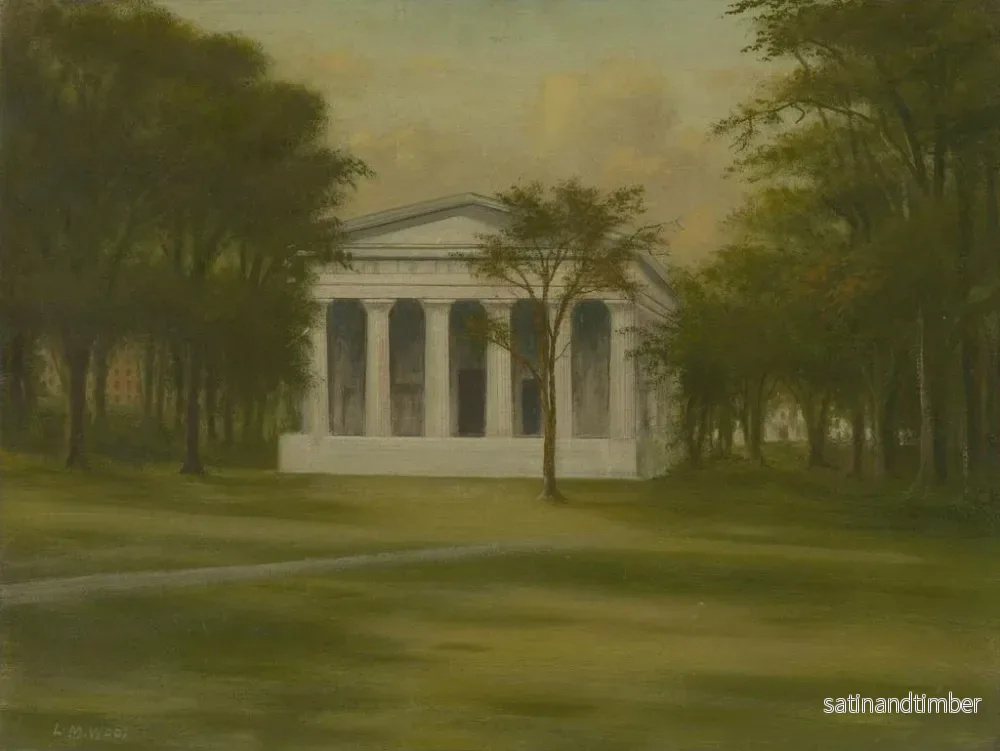 Reproduktion av målningen L'Ancien État de la Maison sur le Green de New Haven - Louis Martin Wool - Bild 2