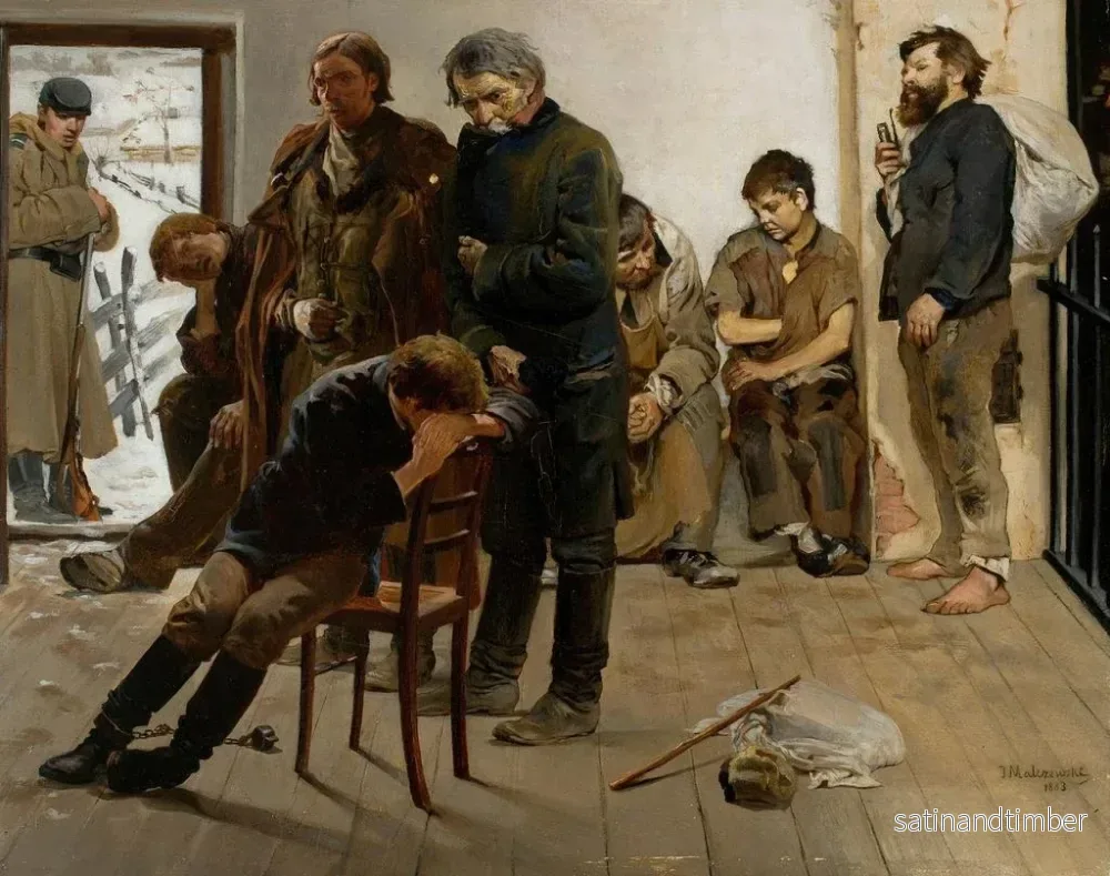 Reproduktion av målningen På väg mot exil, fångar - Jacek Malczewski - Bild 2