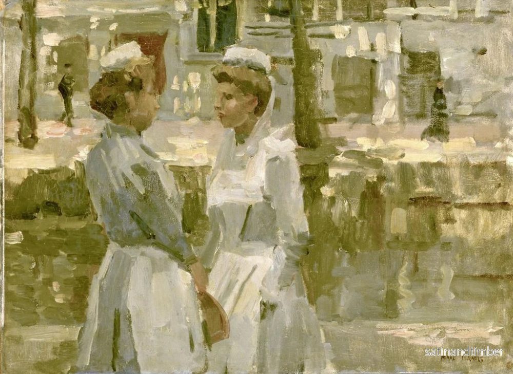 Reproduktion av målningen av tjänsteflickor på Leidsegracht - Isaac Israëls - Bild 2
