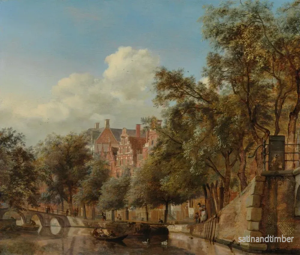 Reproduktion av målningen Le Herengracht à Amsterdam vu depuis le Leliegracht - Jan van der Heyden - Bild 2