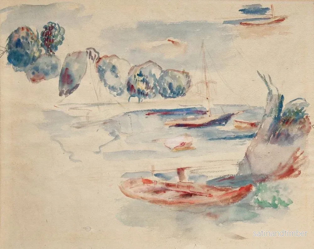 Reproduktion av målningen Studier av båtar - Pierre-Auguste Renoir - Bild 2