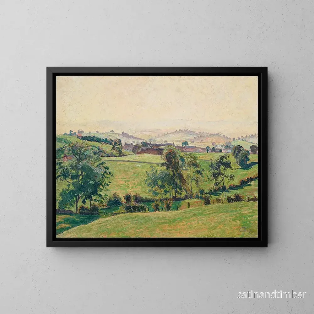 Reproduktion av målningen Eftermiddagstjock dimma i Brough - Lucien Pissarro
