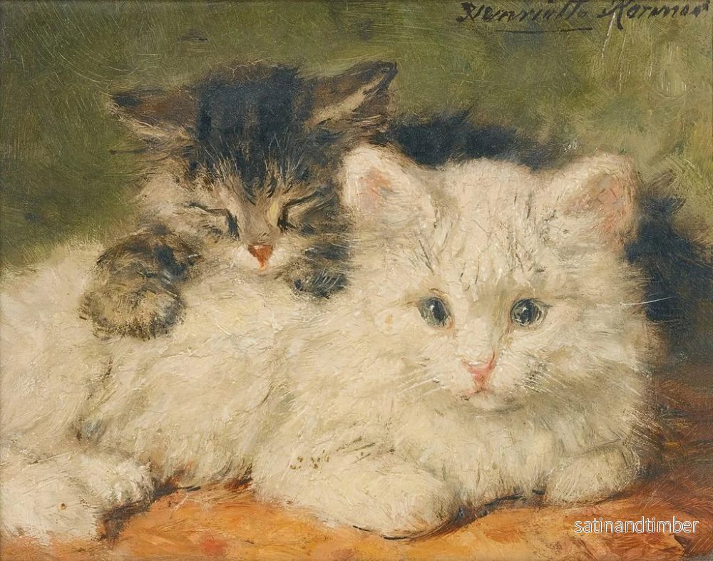 Reproduktion av målningen Två kattungar - Henriette Ronner-Knip - Bild 2