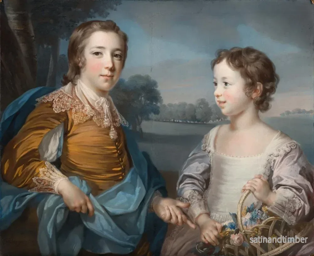 Reproduktion av målningen av porträtt av Joseph (1741-1786) och hans bror John Gulston (1750-1764) - Francis Cotes - Bild 2