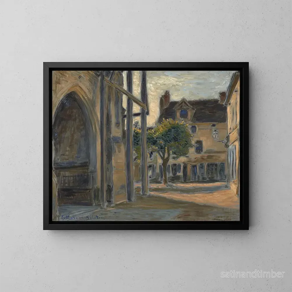 Reproduktion av målningen av porten till Saint-Macre-kyrkan i Frévent-Tardenois, Aisne - Etienne Moreau-Nélaton