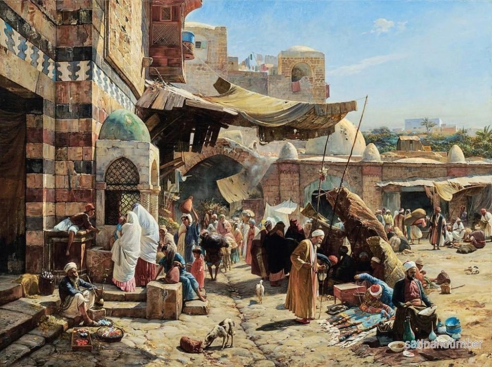 Reproduktion av målningen Marknad i Jaffa - Gustav Bauernfeind - Bild 2