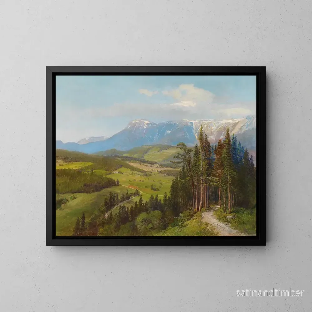 Reproduktion av målningen Vue de la région de Rax - Konrad Petrides
