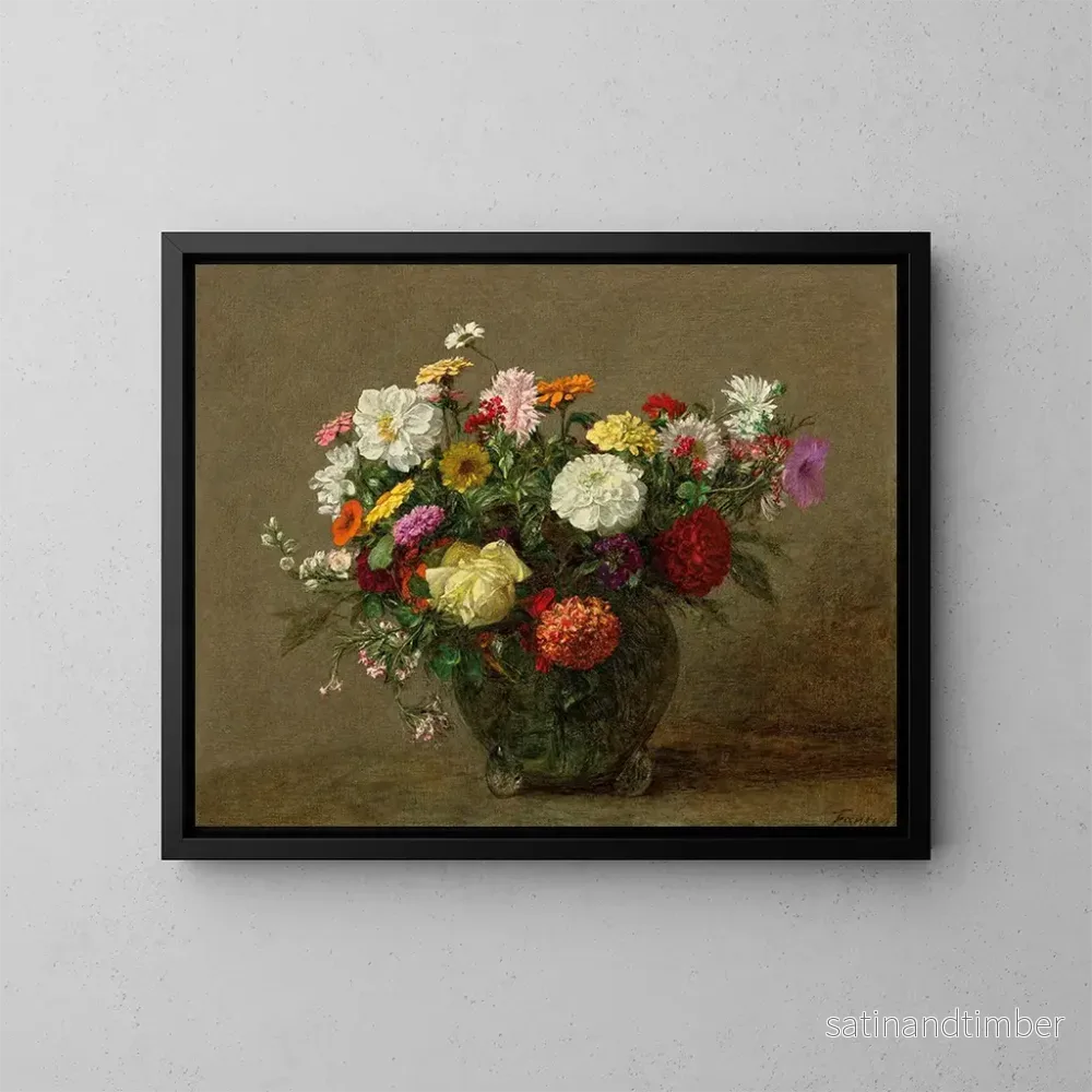 Reproduktion av målningen Bouquet de jardin - Henri Fantin-Latour