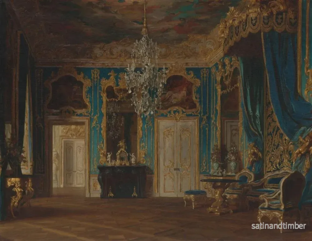 Reproduktion av målningen Projekt för ett rum för kung Ludvig II av Bayern 1854-1886 - Gyula Benczúr - Bild 2