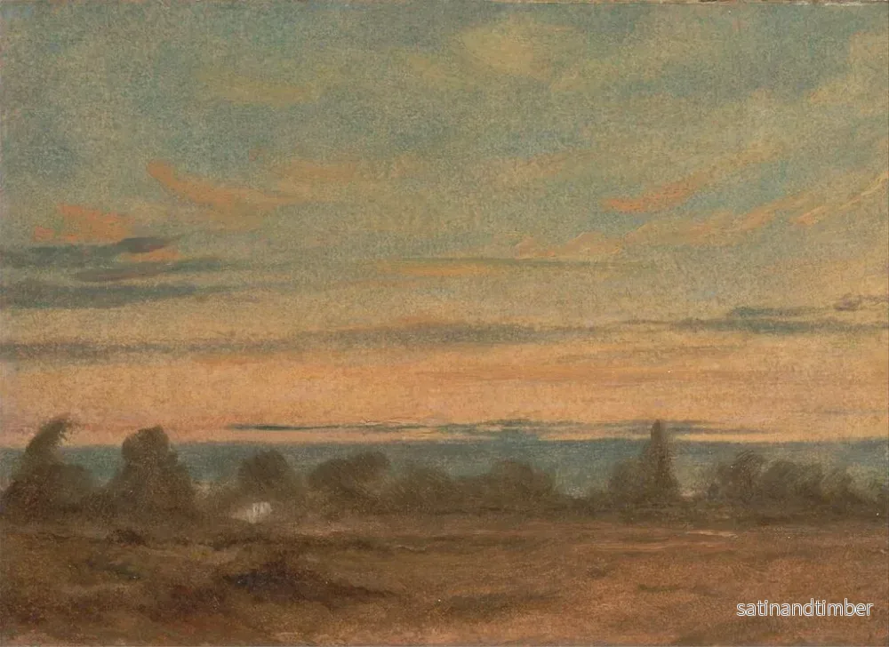 Reproduktion av målningen Sommarlandskap i kvällsljus - John Constable - Bild 2