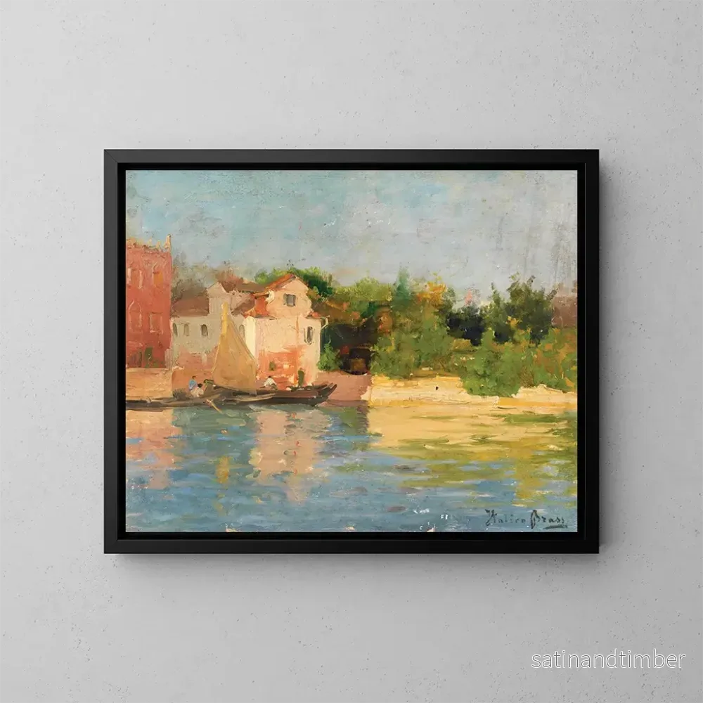 Reproduktion av målningen Venise Punta dei Giardini - Italico Brass