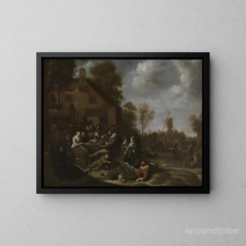 Reproduktion av målningen Fête du village - Jan Miense Molenaer