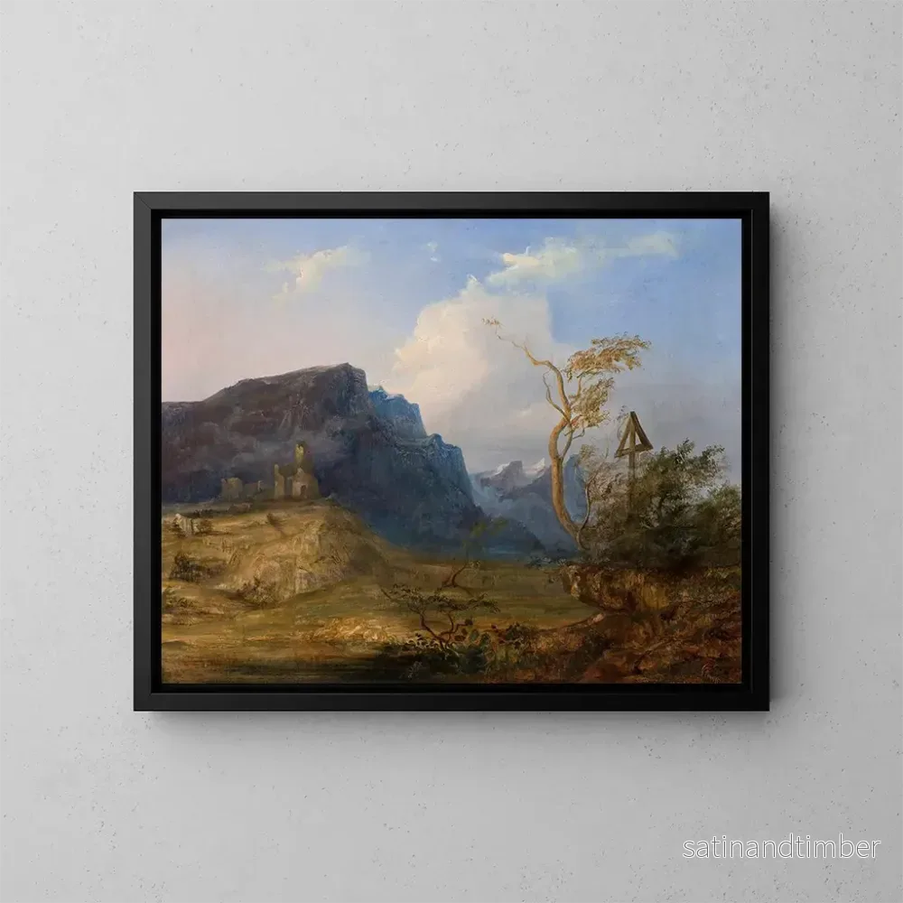 Reproduktion av målningen Landskapsbild av berg - Jan Nepomucen Głowacki