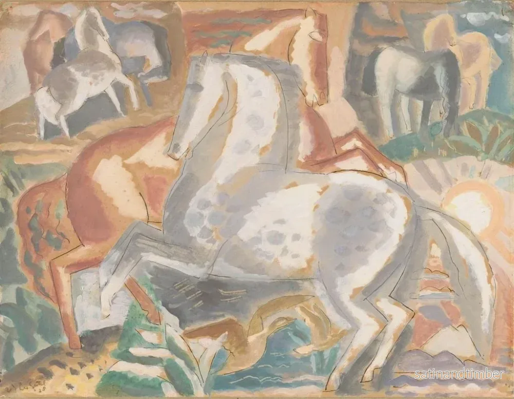 Reproduktion av målningen Hästar i landskapet - Leo Gestel - Bild 2