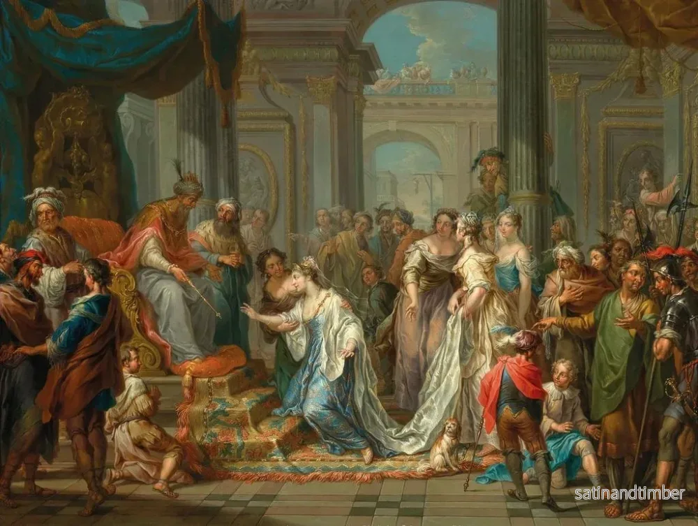 Reproduktion av målningen Esther framför kung Assuérus - Franz Christoph Janneck - Bild 2