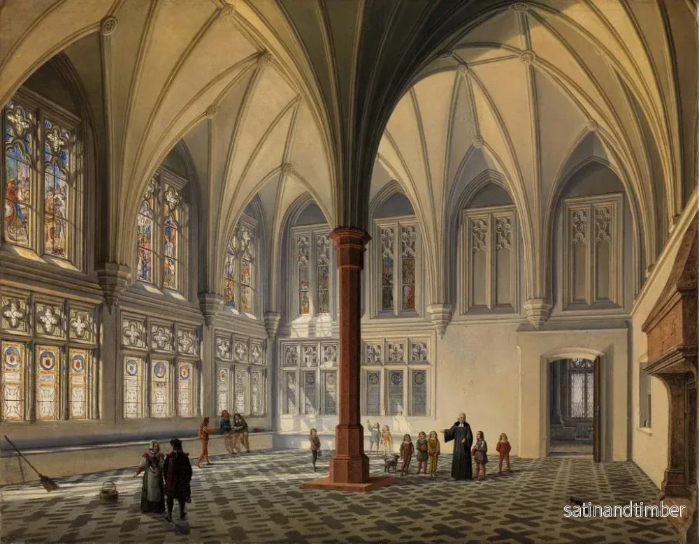 Reproduktion av målningen L'été dans le palais du grand maître de Marienbourg - Domenico Quaglio l'Ancien - Bild 2