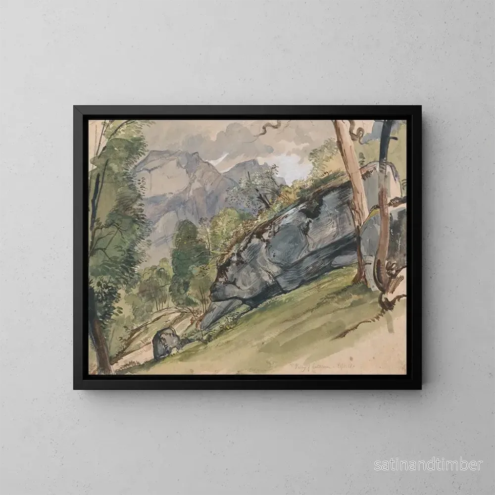 Reproduktion av målningen La vallée de Lutscheuen - John Frederick Lewis