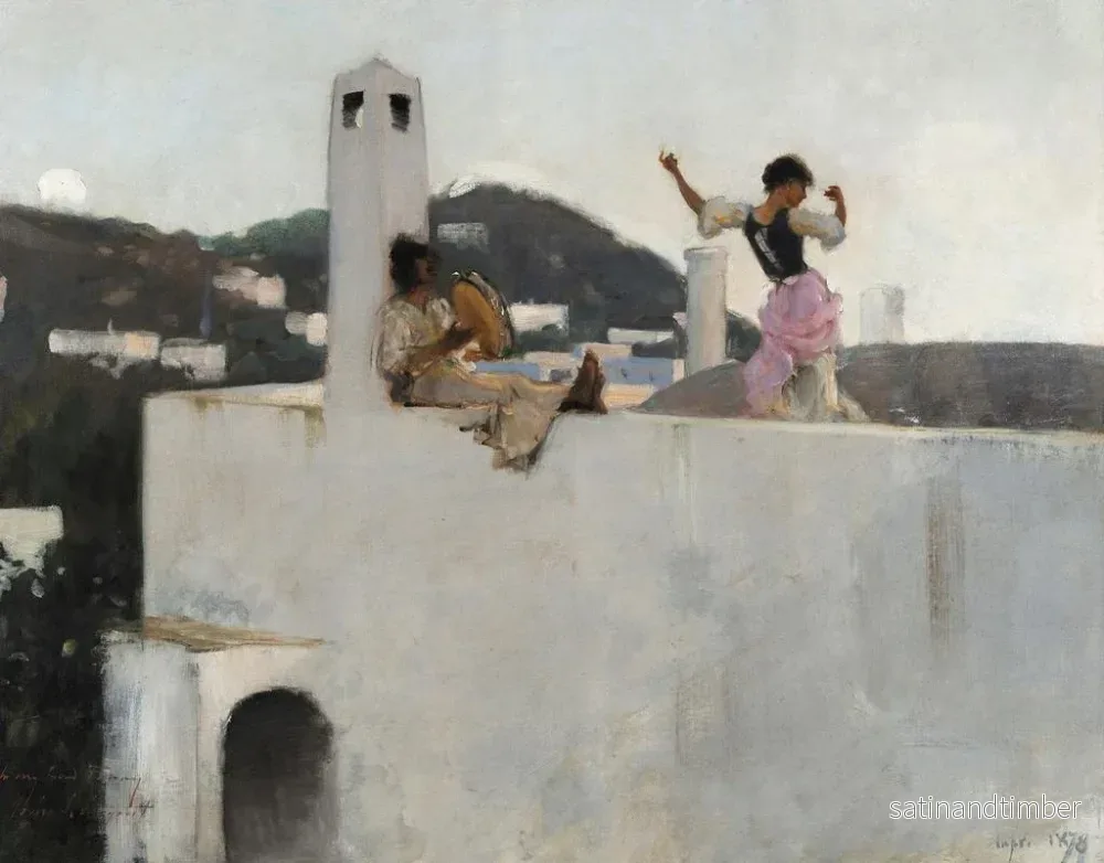 Reproduktion av målningen Fille de Capri sur un toit - John Singer Sargent - Bild 2