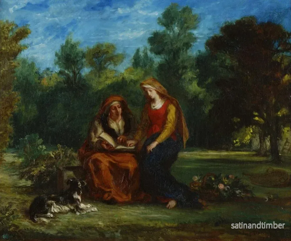 Reproduktion av målningen Lärdomens Målning - Eugène Delacroix - Bild 2