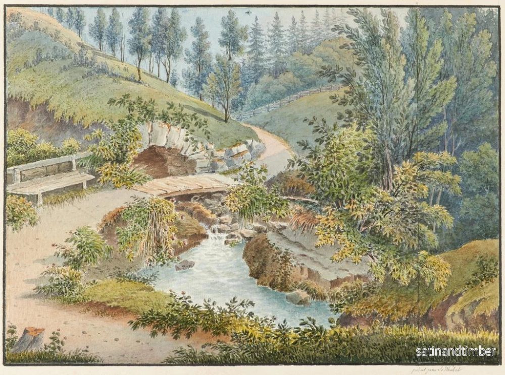 Reproduktion av målningen nära Interlaken, Rügen - Jakob Samuel Weibel - Bild 2