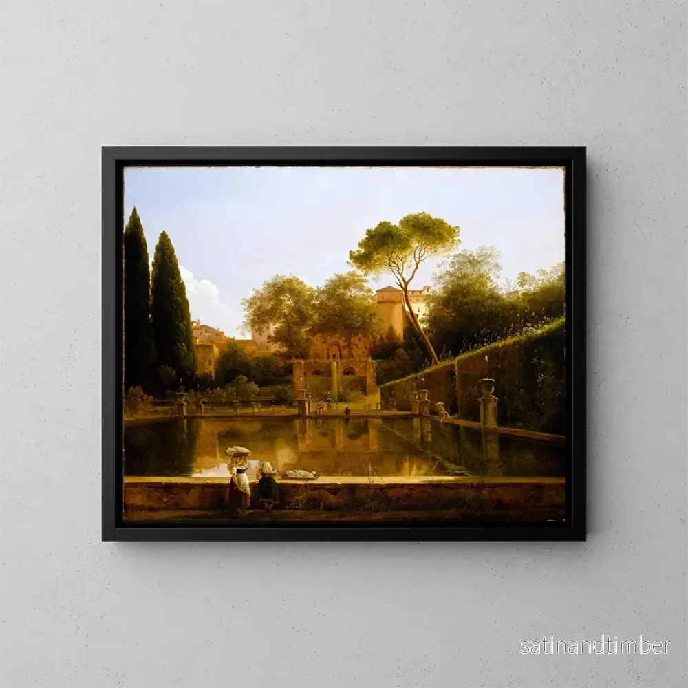 Reproduktion av målningen Vue des jardins de la villa d'Este à Tivoli - Pierre-Athanase Chauvin
