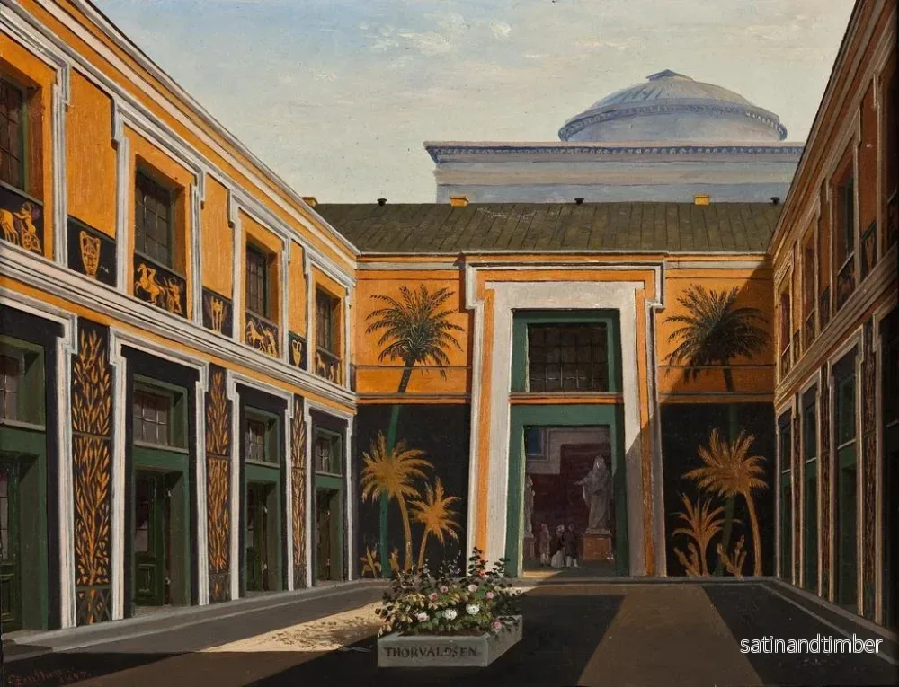 Reproduktion av målningen La cour du musée Thorvaldsen - Christian Olavius Zeuthen - Bild 2