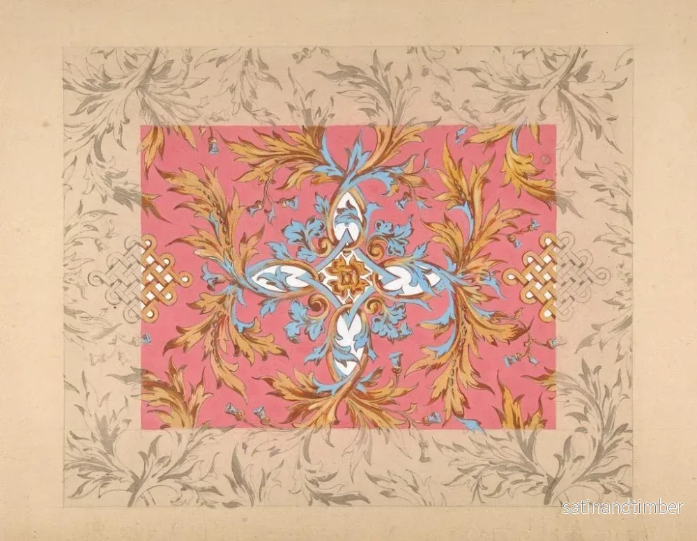 Reproduktion av målningen Design för ett tak med blommönster - Jules-Edmond-Charles Lachaise - Bild 2