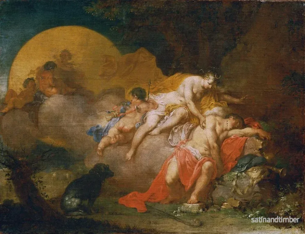 Reproduktion av målningen Lune et Endymion - Januarius Zick - Bild 2