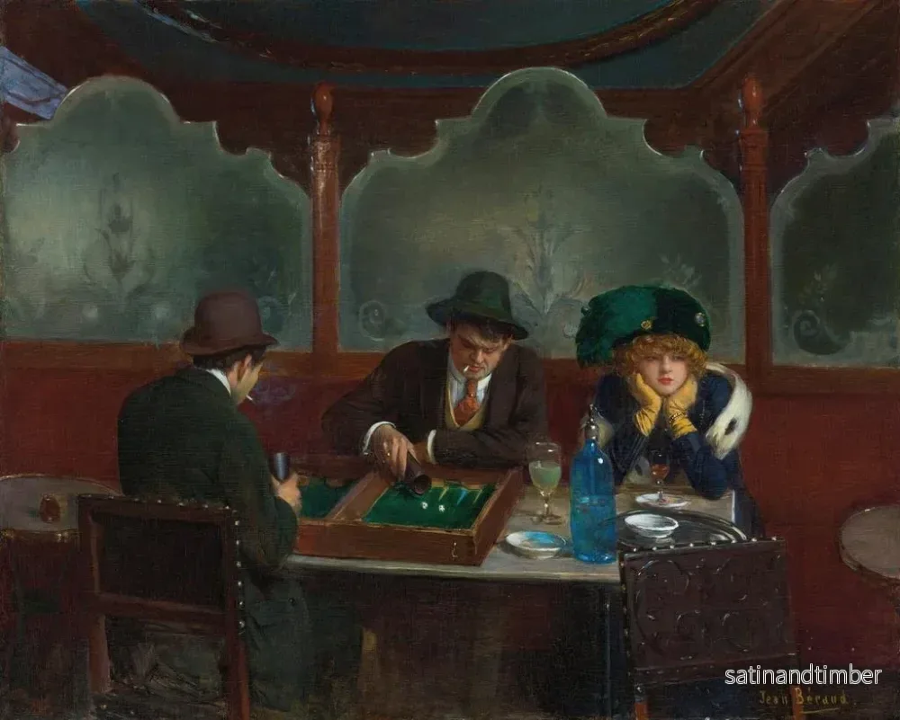 Reproduktion av målningen Les joueurs de jacquet - Jean Béraud - Bild 2