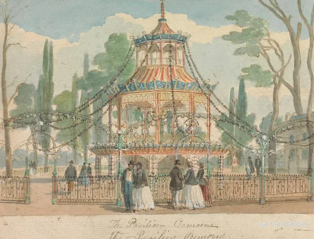 Reproduktion av målningen Le pavillon de Cremorne - William Henry Brooke - Bild 2