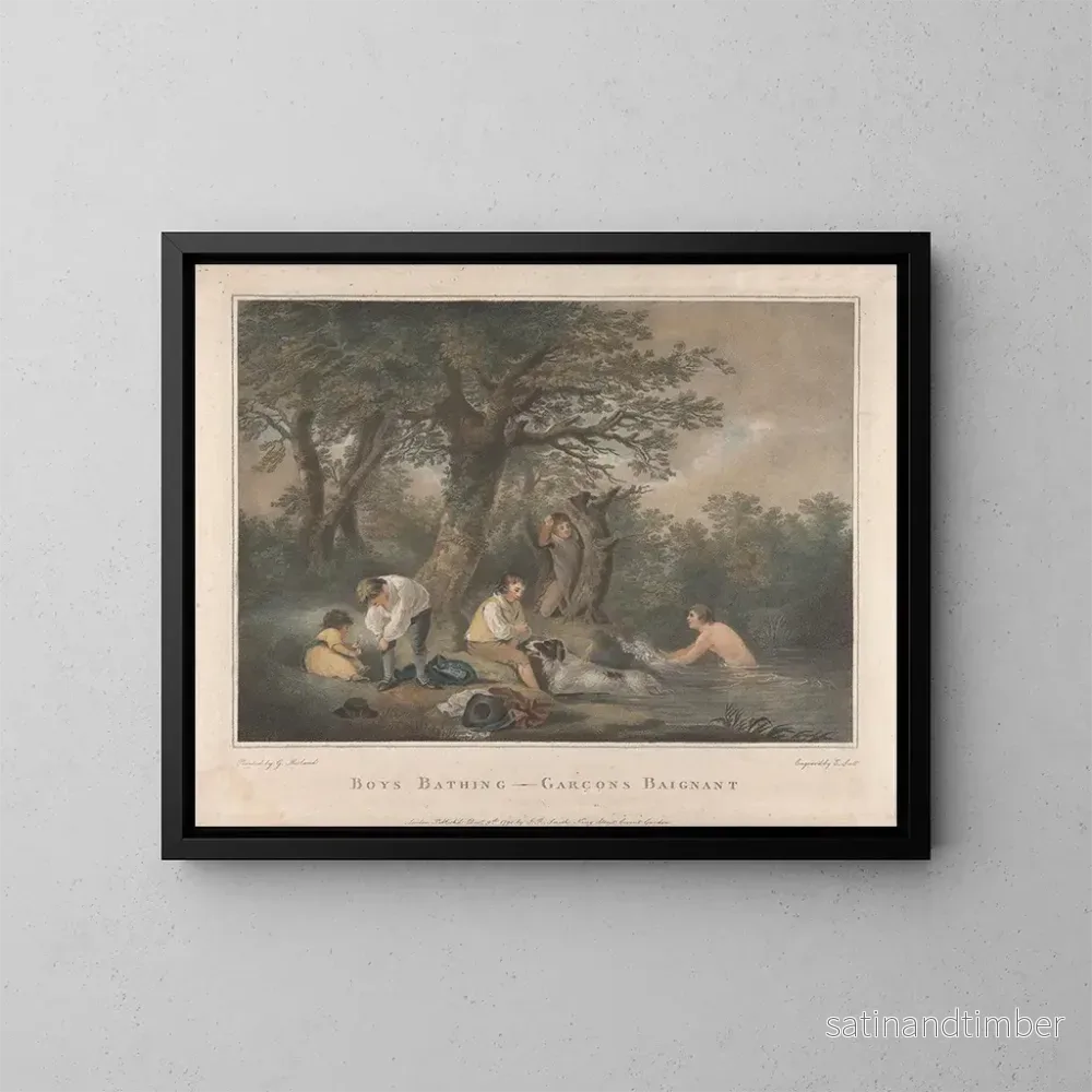 Reproduktion av målningen Boys bathing - George Morland