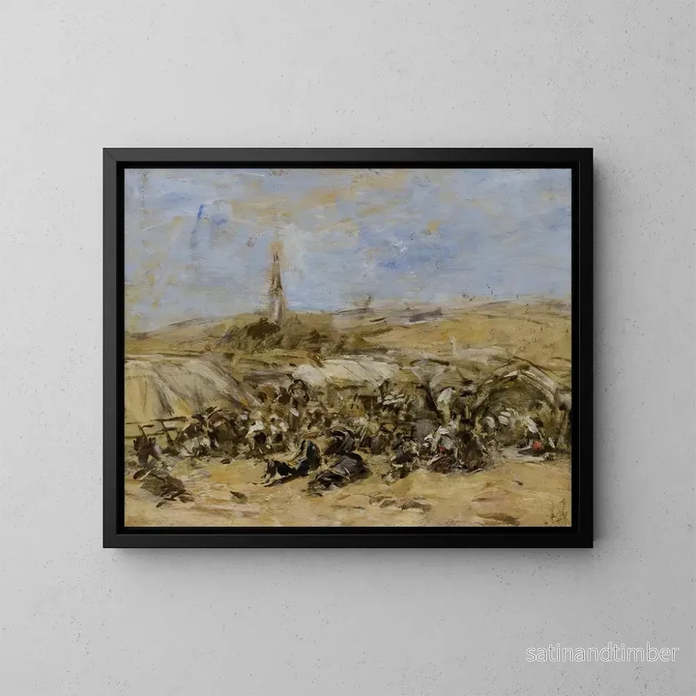 Reproduktion av målningen Pardon de Sainte-Anne-la-Palud - Eugène Boudin