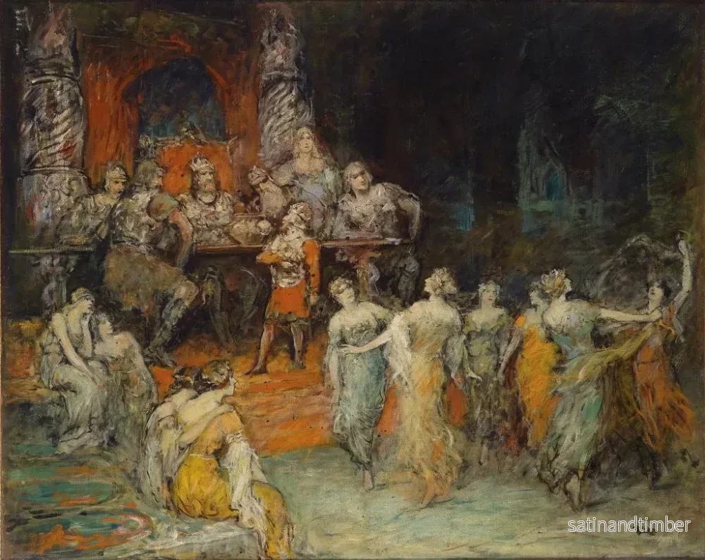 Reproduktion av målningen Le roi nain Laurin au palais de Dietrich de Berne - Ferdinand Leeke - Bild 2