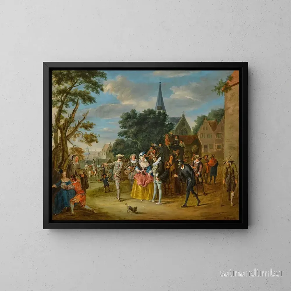 Reproduktion av målningen Scen från commedia dell'arte - Pieter Angillis