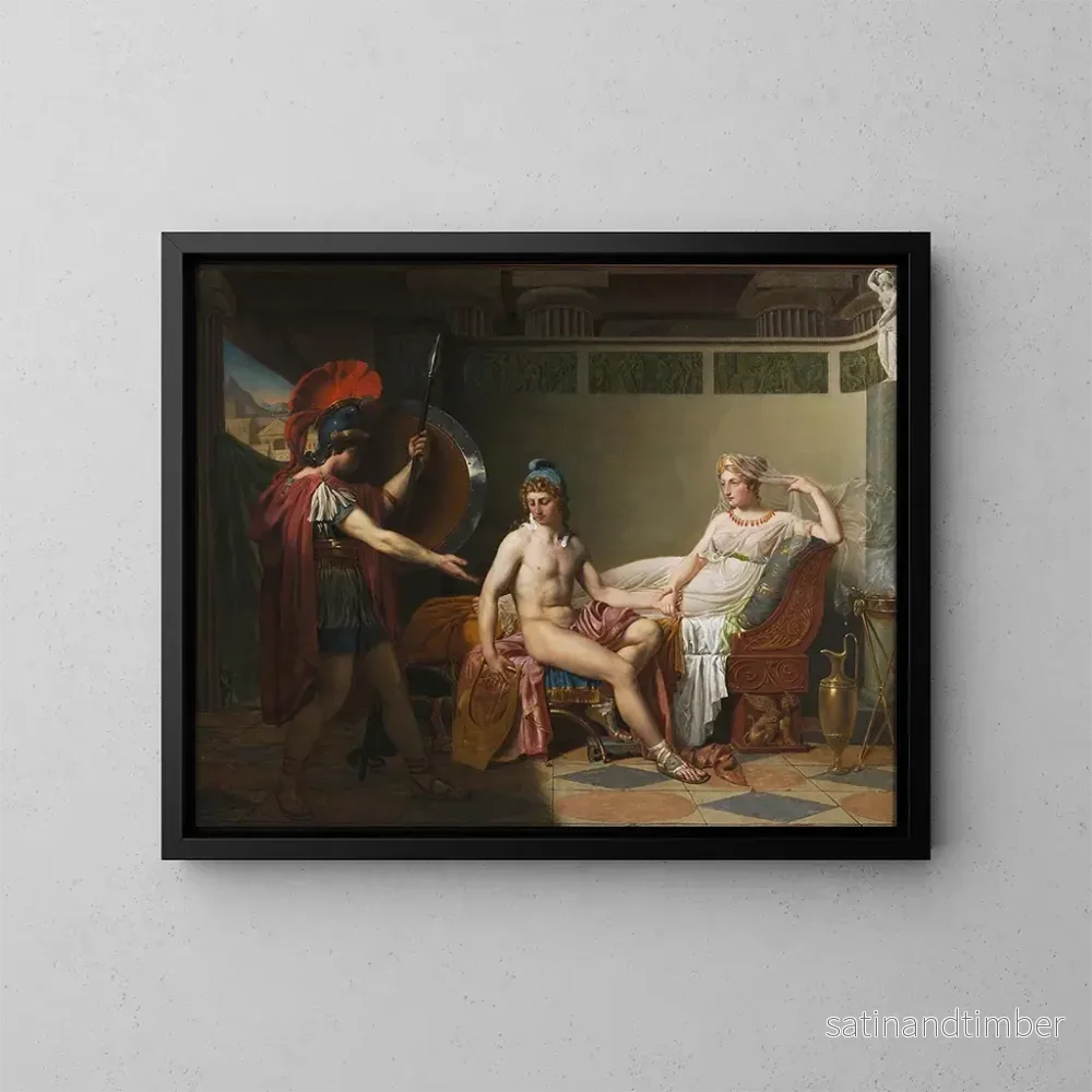 Reproduktion av målningen Hector reprimanderar Hélène och Pâris - Felix Jan Ferdinand Heyndrickx