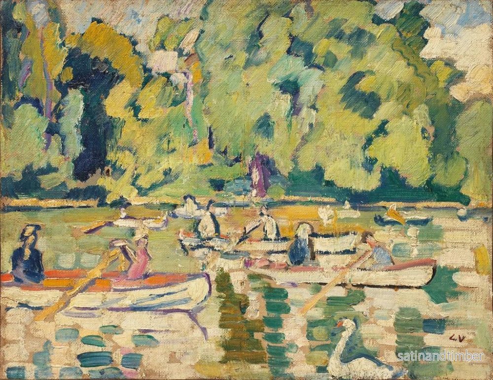 Reproduktion av målningen av Båtar i träskogen i Boulogne - Louis Valtat - Bild 2