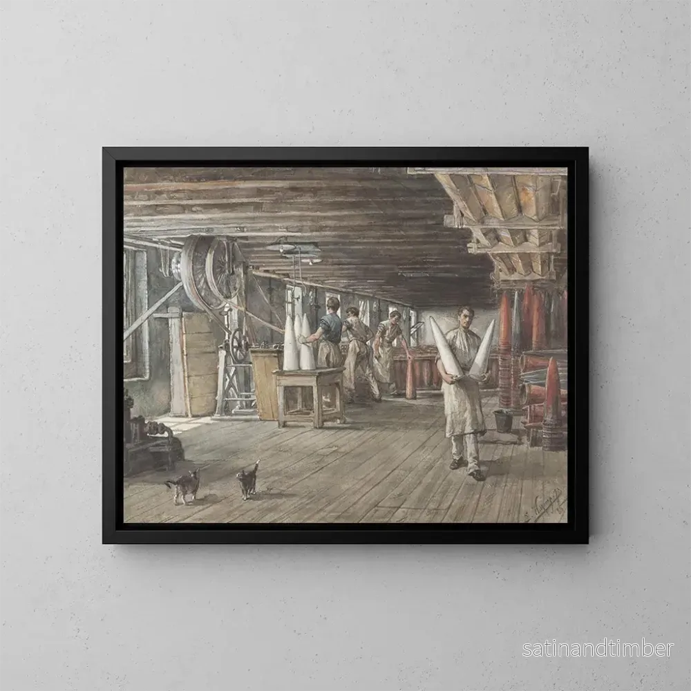 Reproduktion av målningen Inomhusmålning av sockerbruket från Vom Rath-firman – Ernst Witkamp Reproduktion av målningen Inomhusmålning av sockerbruket från Vom Rath-firman – Ernst Witkamp