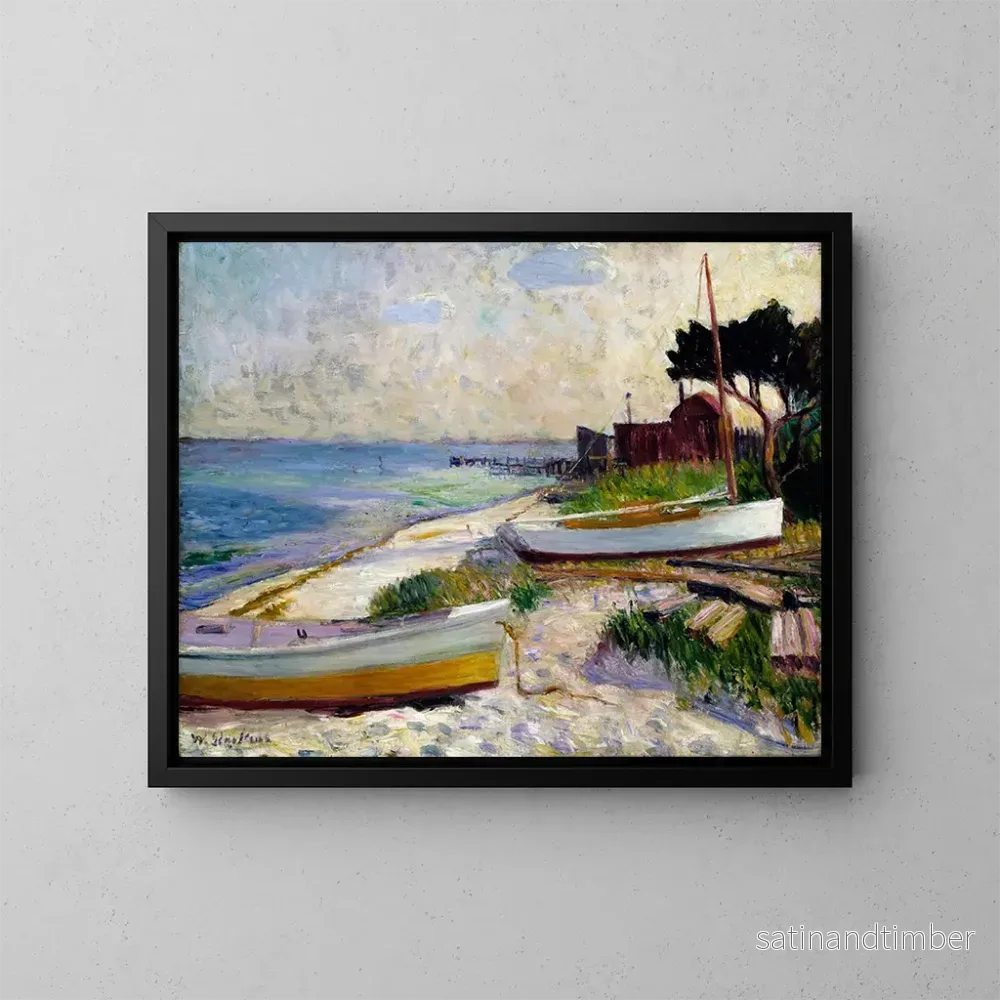 Reproduktion av målningen Strandscen - William James Glackens