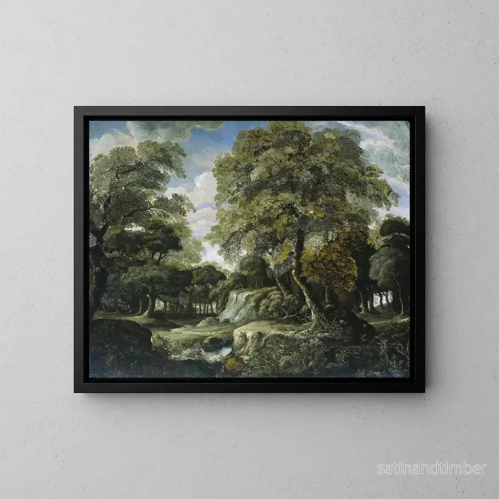 Reproduktion av målningen Vy i skogen - Jan van der Heyden