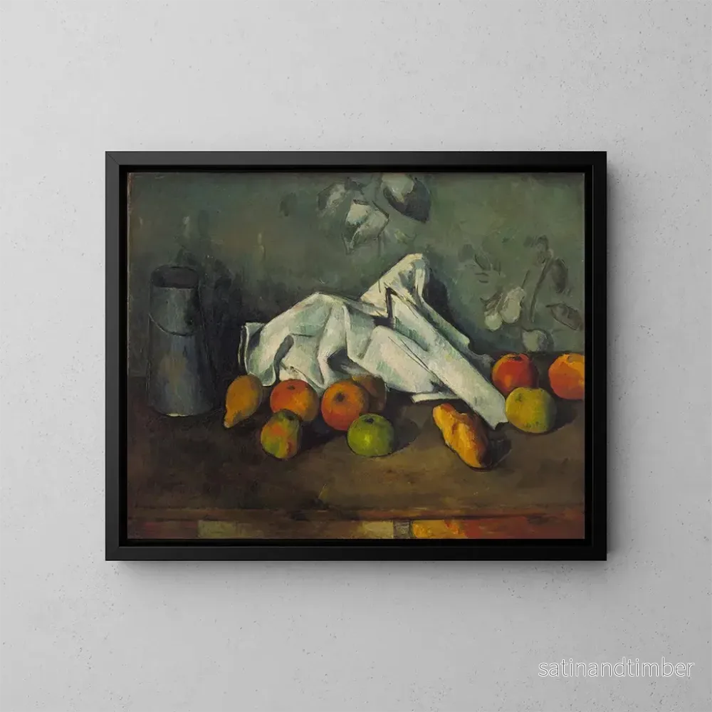 Reproduktion av målningen Cruchon och äpplen - Paul Cézanne