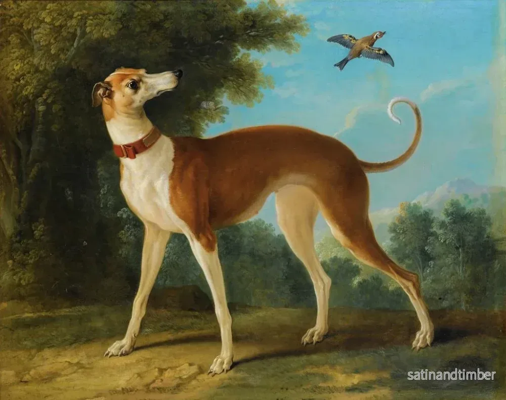 Reproduktion av målningen av Greyhound i ett landskap - Jean-Baptiste Oudry - Bild 2