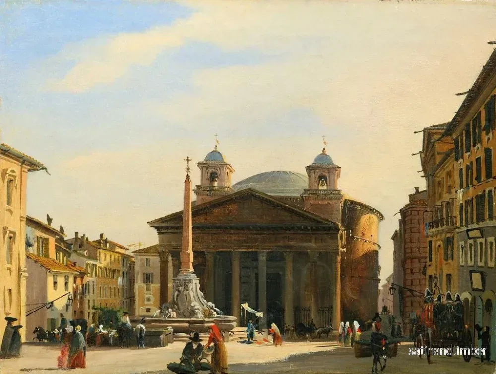 Reproduktion av målningen Le Panthéon de Rome - Ippolito Caffi - Bild 2